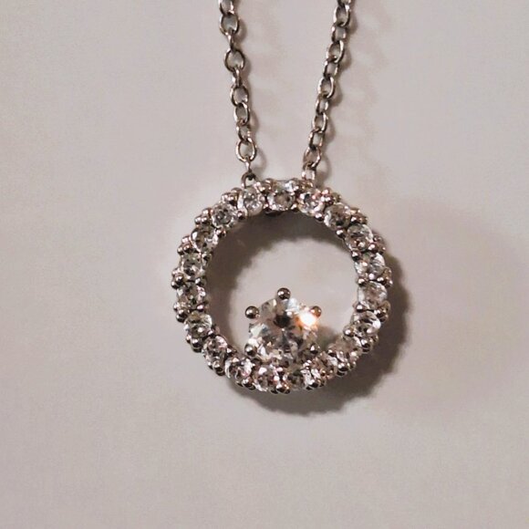 Avon Circle Of Life Cubic Zirconia Pendant Necklace - Picture 3 of 8